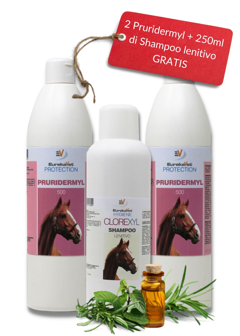2 Pruridermyl + 250 ml di Shampoo lenitivo – Natural Horse Point